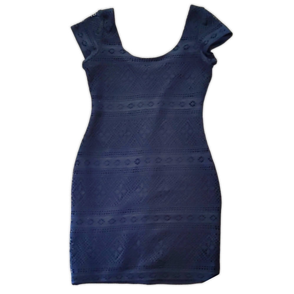 Lined Crochet Mini Dress, Petite S, Zipper, Soft Satin, Little Black Midi Dress